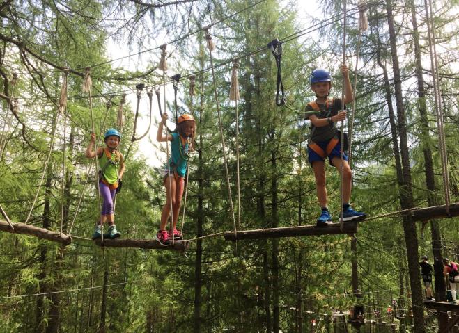 Kinder im Ötzi Rope Park