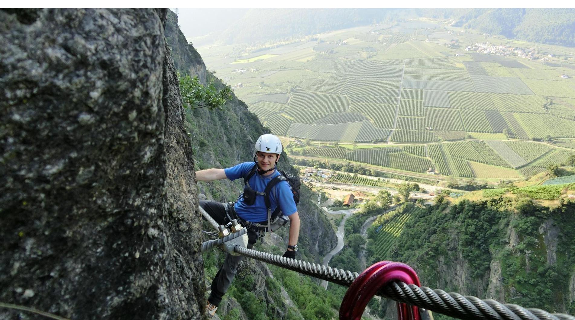 Thomas while climbing