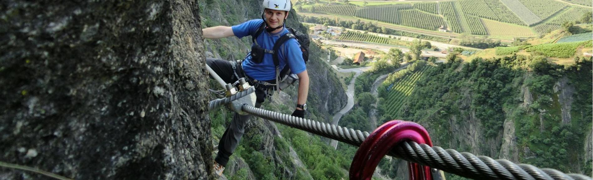 Thomas beim Klettern